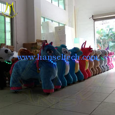 الصين Hansel coin operated kids ride machine theme park rides for sale hansel tech ride on animal unicorn rideable toys المزود