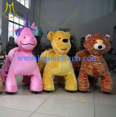 الصين Hansel  stuffed animal unicorn on wheels coin operate game machinefalgas kiddy ride kids amusement rides المزود