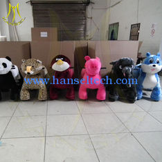 الصين Hansel coin operated electric toy car bull riding toys for kids electric dog walking machine giant plush animals kids المزود