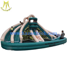 الصين Hansel cheap amusement bouncy castle inflatable slide with pool for kids game center المزود