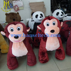 الصين Hansel   hot sale children plush battery operated zoo animal toys happy monkey ride in mall المزود