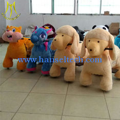 الصين Hansel safari plush animals funny moving animal horse rides toys for family parties المزود