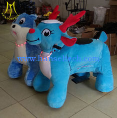 الصين Hansel  2018 shopping mall unicorn electronic ride on toy stuffed animals on wheels المزود