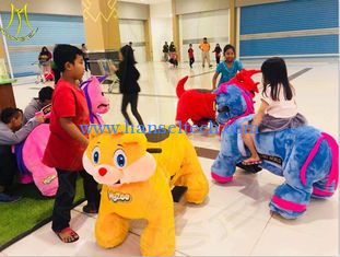 الصين Hansel outdoor amusement park for sales kids plush toys stuffed animals on wheels المزود