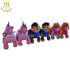 الصين Hansel  popular stuffed animals battery plush ride on animal amusement walking unicorn ride المزود