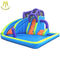 Hansel popular outdoor commercial bouncy castles water slide with pool fr wholesale المزود
