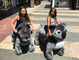 Hansel children toys car  stuffed kids ride on car plush animal toy for shopping mall المزود