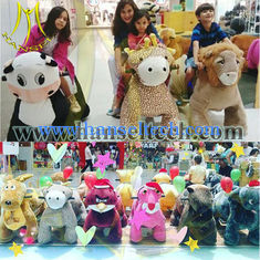 الصين Hansel battery mechanical walking animal rides with token opearted for kids in mall المزود