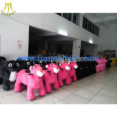 الصين Hansel Best selling plush material coin operated rental electric animal rides for sale المزود