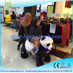 الصين Hansel walking coin operated ride stuffed animal unicorn on wheels المزود