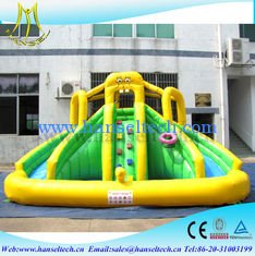 الصين Hansel PVC material kids water park games inflatable bouncers with water slide المزود