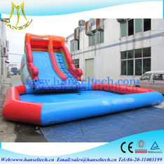 الصين Hansel red and blue kids amusement park equipment inflatable climbing structure water pool sidel المزود