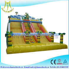 الصين Hansel attractive kids amusement park games inflatable climbing wall with slide المزود