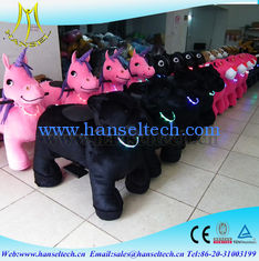 الصين Hansel battery operated coin op game ride electric toys amusement park stuffed animal unicorn on wheels for sales المزود