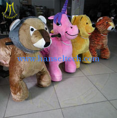 الصين Hansel  stuffed plush riding toys kids ride amusement machine small amusement park ride trains electric animal scooter المزود