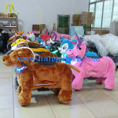 الصين Hansel mini carousel rides for sale unicorn motorized plush animal hot sale ce factory animal scooter amusement ride المزود