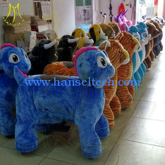 الصين Hansel kids playground equipment helicopter soft animal scooter rides cars coin electric swings stuffed animal scooter المزود