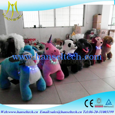 الصين Hansel stuffed animal scooter ride electric mini carousel rides for sale 4 wheel kid ride amusemnt park game machine المزود