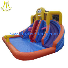 الصين Hansel cheap inflatable outdoor playground inflatable bouncer with water slide factory المزود