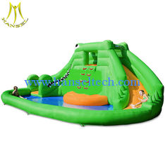 الصين Hansel outdoor games water slide giant inflatable with pool for amusement park المزود