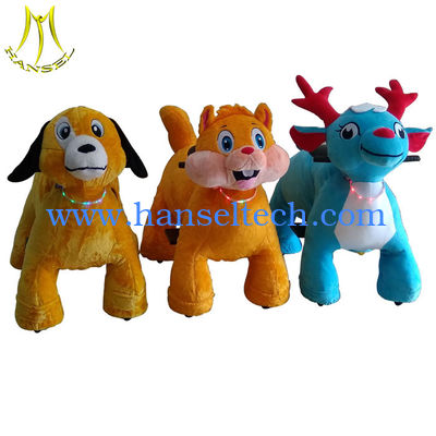 الصين Hansel high quality  outdoor playground plush motorized animals for mall المزود