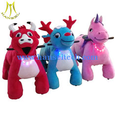 الصين Hansel happy rides on animal plush kids ride on electric animal scooter for sale المزود