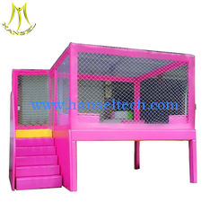 الصين Hansel children soft game indoor wooden playhouse indoor playhouse with slide المزود
