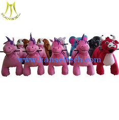 الصين Hansel coin operated electric animal walking rides plush unicorn ride for kids المزود