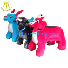 الصين Hansel popular carnival games plush electric ride on animals with 4 wheels المزود