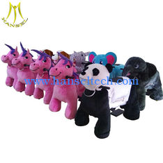 الصين Hansel wholesale amusement kids plush motorized riding animals in shopping mall المزود