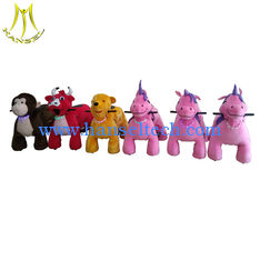 الصين Hansel four wheel battery powered plush animal with light  kids electric rides for sale المزود