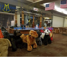 الصين Hansel  amusement walking plush animal horse electric scooter for children المزود