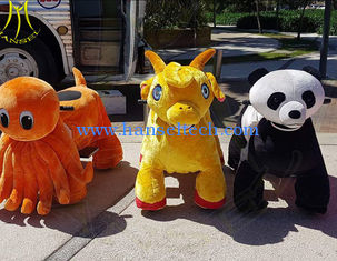الصين Hansel hot-selling battery powered indoor kids plush riding animals for sale المزود