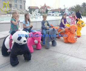 الصين Hansel outdoor playground walking coin operated motorized plush riding animals المزود