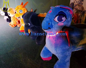 الصين Hansel amusement park motorized plush animal plush unicorn electric scooter المزود