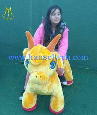 الصين Hansel indoor playground unicorn motorized plush animal electric scooter المزود