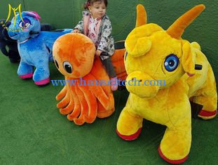 الصين Hansel amusement park happy rides on animal motorized plush riding animals المزود