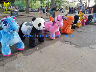 الصين Hansel plush toys stuffed animals on wheels plush animal electric scooter المزود