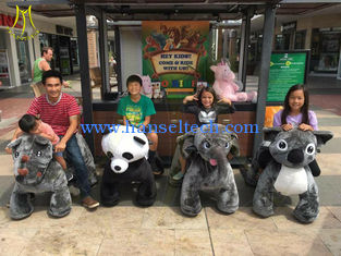 الصين Hansel  kids playground games amusement park rides panda animal scooters for sale المزود