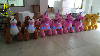 الصين Hansel hot selling kids walking battery operated ride on unicorn for mall المزود