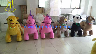 الصين Hansel Christmas plush moving animal toy ride on bike china animal toys ride for sales المزود