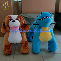 الصين Hansel plush stuffed animals plush wheel ride on cow toy kid ride on toy المزود