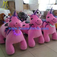 الصين Hansel coin operated electric plush outdoor ride walking animals المزود