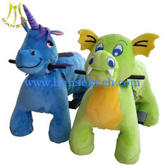 الصين Hansel latest amusement walking unicorn toy plush animal horse electric scooter المزود