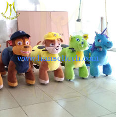 الصين Hansel plush toys stuffed animals on wheels plush animal electric rides المزود