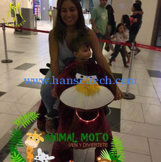 الصين Hansel amusement park motorized coin operated plush animal plush electric ride المزود