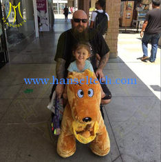 الصين Hansel amusement park fireproof 24 v battery operated kids ride on animals المزود