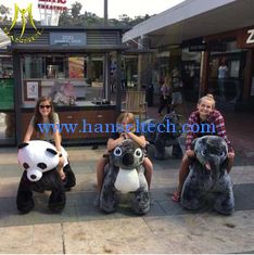 الصين Hansel coin operated battery car walking robot ride on plush animals المزود