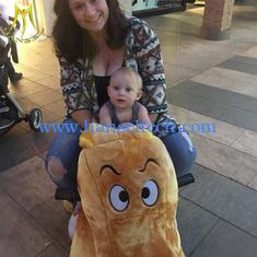 الصين Hansel indoor entertainment stuffed walking rideable animals toy car for mall المزود
