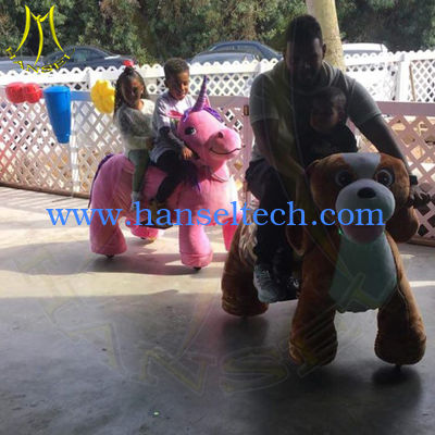 الصين Hansel battery operated electric walking animal plush toy rides المزود
